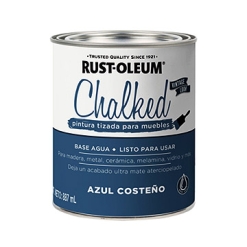 RUST OLEUM Chalked Pintura Tizada Base Agua x 1lt [ Todos los colores ] - Azul Costeño